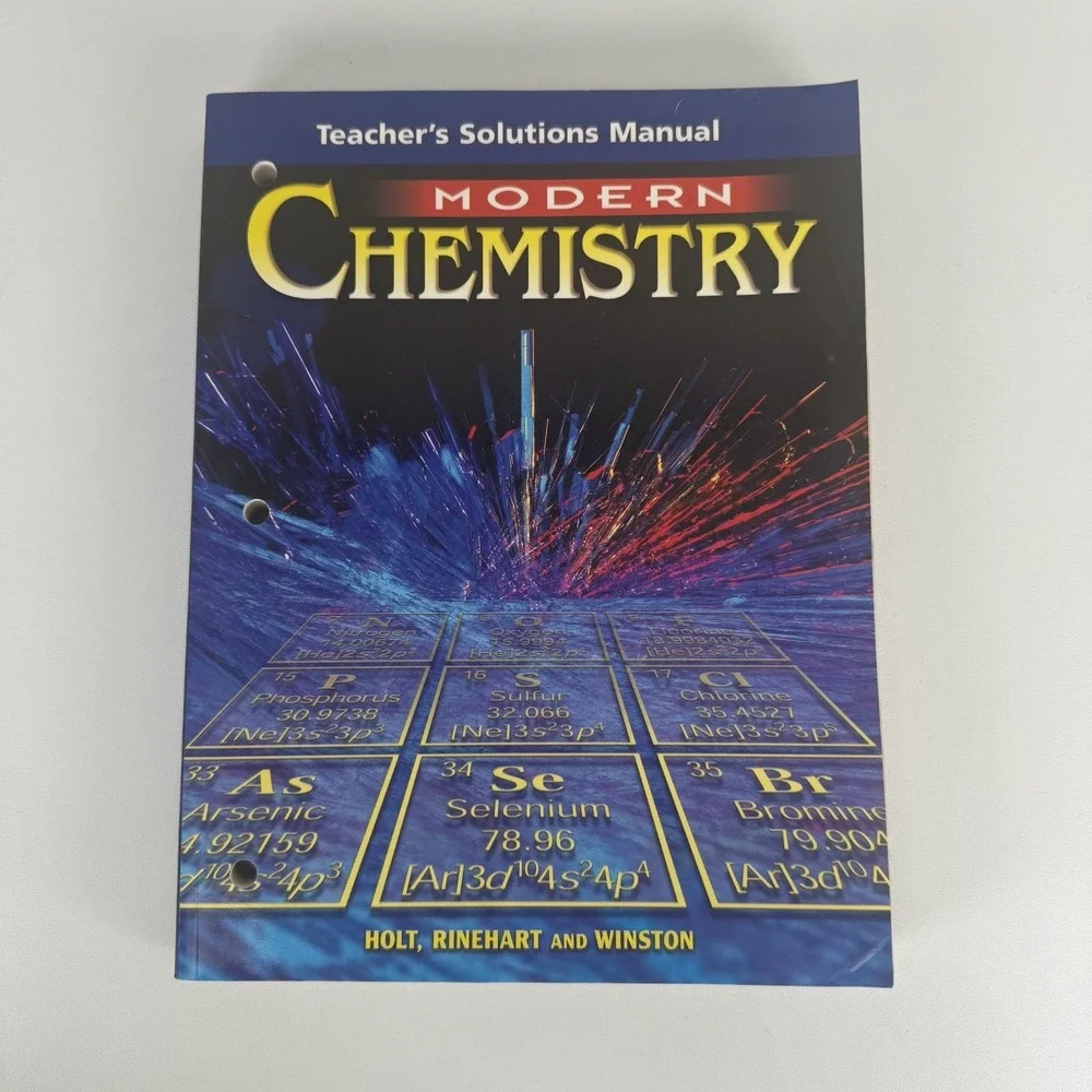 MODERN‎ CHEMISTRY : TEACHER'S SOLUTION MANUAL By Rinehart Holt **Excellent**